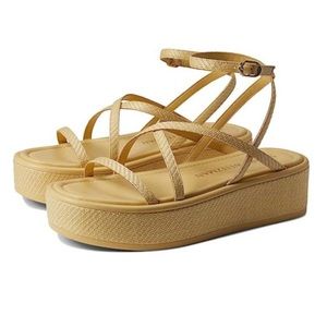 Stuart Weitzman Summerlift Flatform Platform Raffia Sz 10